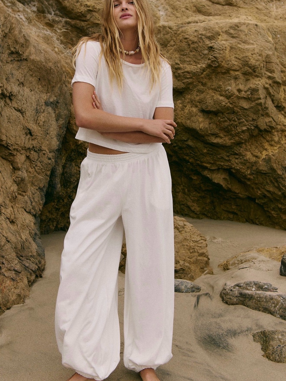 FREE-EST FREE PEOPLE STELLA COTTON NERSEY PANT SET SOLD OUT NWT